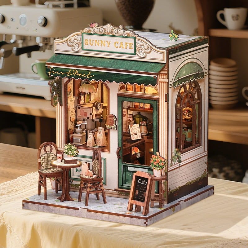 🧪 LAB | SU ORDINAZIONE Miniature House Model Kit Sunny Cafe 20 x 16 cm  