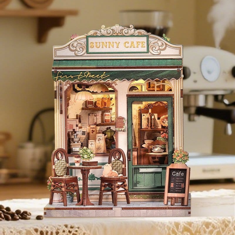 🧪 LAB | SU ORDINAZIONE Miniature House Model Kit Sunny Cafe 20 x 16 cm  