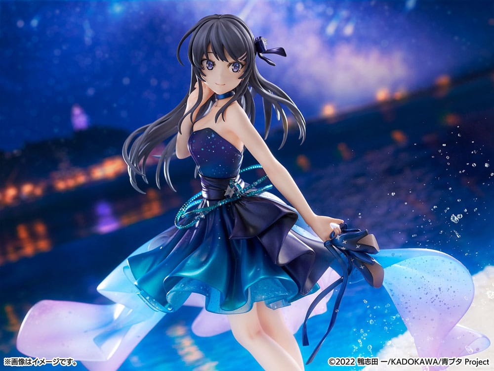 PREORDINE CHIUSO 05/2026 Rascal Does Not Dream of Bunny Girl Senpai PVC Statue 1/7 Mai Sakurajima Starry night sky Ver. 25 cm (PREORDINE NON CANCELLABILE)