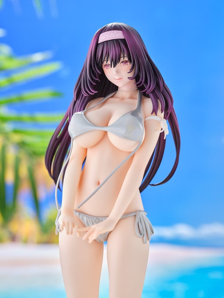 PREORDINE+ CHIUSO 08/2026 Original Model Statue 1/5 Tomoe Sakura Swimsuit Black Hair Wholesome Ver. Illustration by Toshi Tsutakaze 32 cm