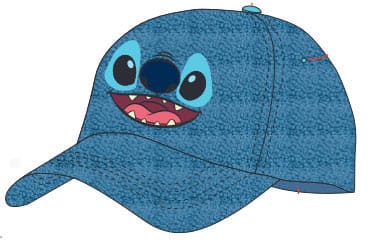 AUF BESTELLUNG Lilo &amp; Stitch Gebogene Schirmmütze Stitchs Gesicht