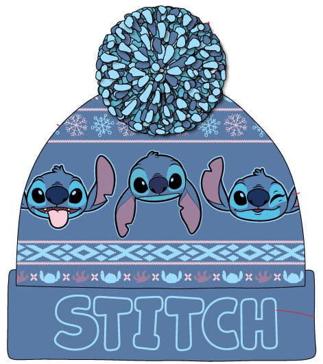 AUF BESTELLUNG HERGESTELLT Lilo &amp; Stitch Pom-Pom Beanie Dunkelblau *SONDERPREIS*