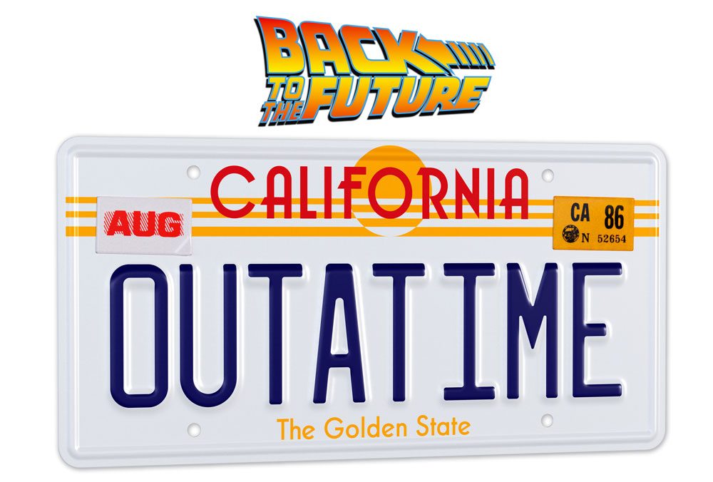 SU ORDINAZIONE Back To The Future Replica 1/1 ´Outatime´ DeLorean License Plate