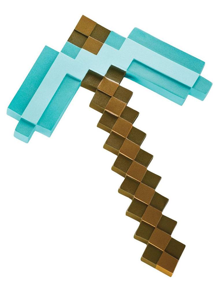 SU ORDINAZIONE Minecraft Plastic Replica Diamond Pickaxe 40 cm
