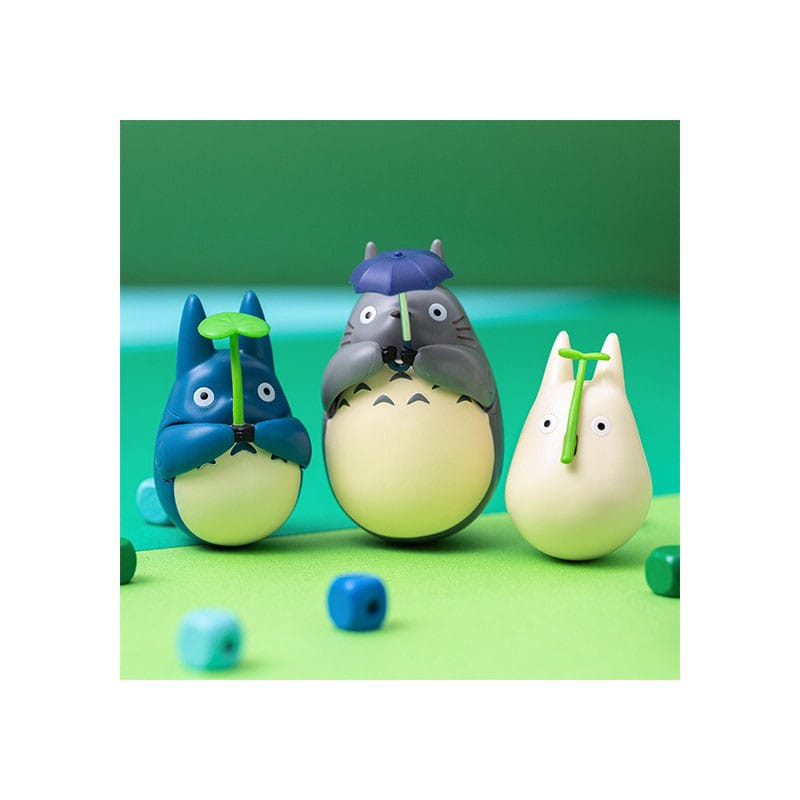 SU ORDINAZIONE My Neighbor Totoro Round Bottomed Figurine Mid Totoro with leaf 6 cm