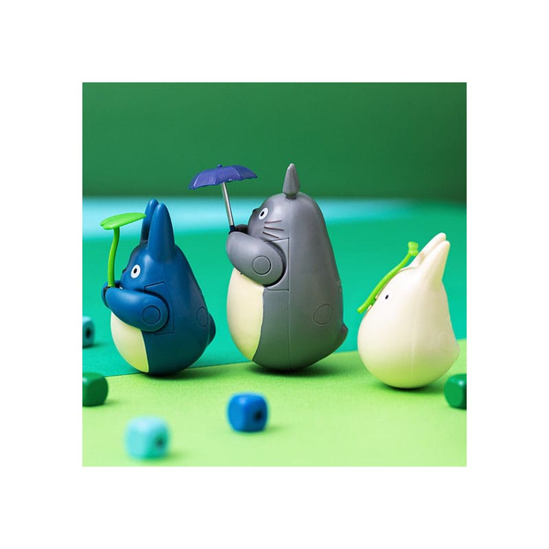 SU ORDINAZIONE My Neighbor Totoro Round Bottomed Figurine Mid Totoro with leaf 6 cm