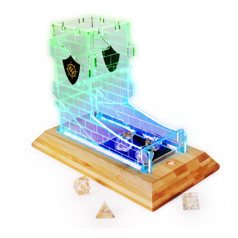 AUF BESTELLUNG Enhance Tabletop Series LED-Würfelturm mit Würfelset Klar