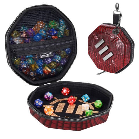 AUF BESTELLUNG GEFERTIGT: Würfelbox der Sammleredition „Enhance Tabletop“, Rot *SONDERPREIS*