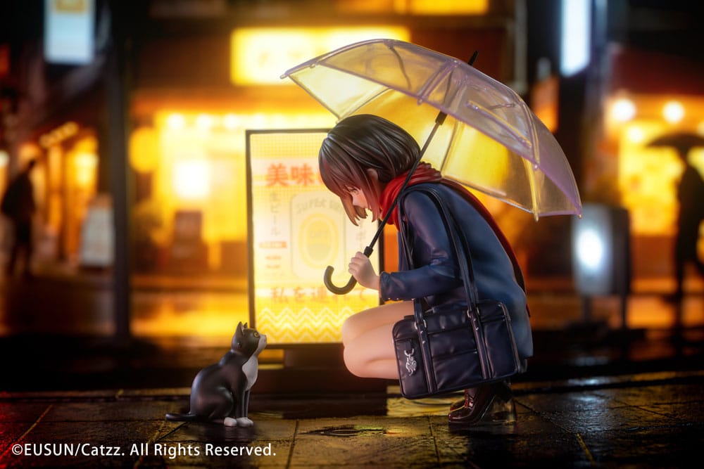 SU ORDINAZIONE Original Character Statue 1/7 Rainy Day - Meeting Illustrated by Catzz 16 cm     