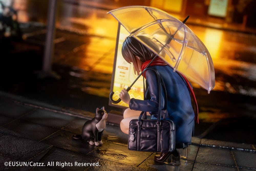 SU ORDINAZIONE Original Character Statue 1/7 Rainy Day - Meeting Illustrated by Catzz 16 cm     