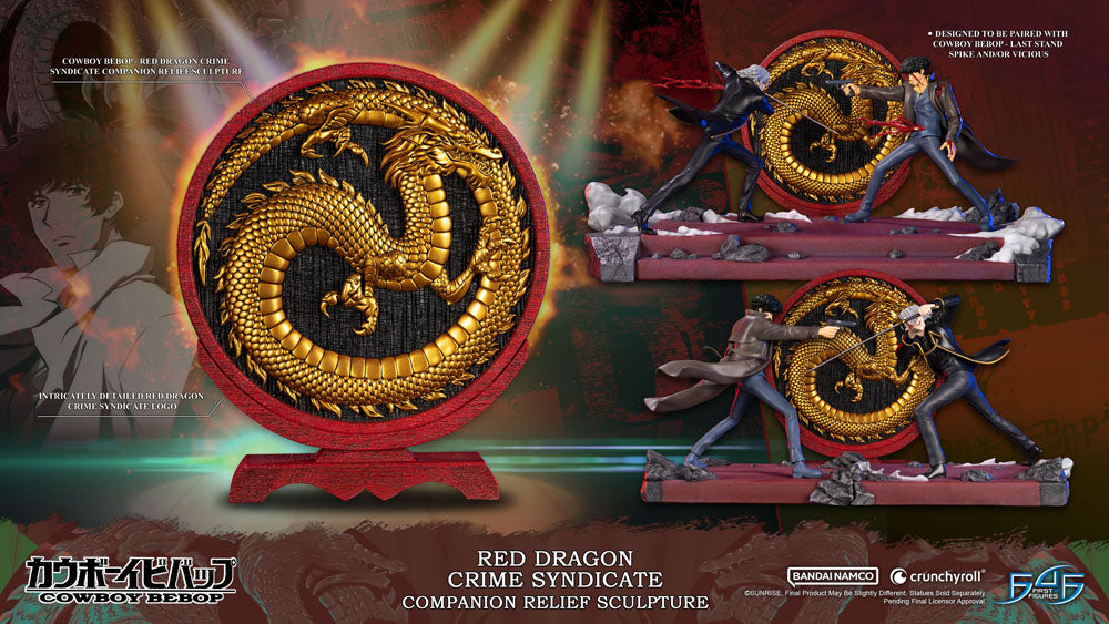 PREORDINE ESAURITO Cowboy Bebop Sculpture Red Dragon Crime Syndicate Companion Relief 35 cm