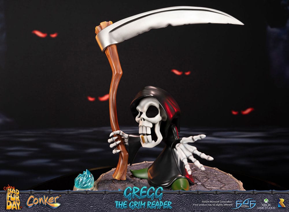 PREORDINE CHIUSO 06/2025 Conker: Conker's Bad Fur Day Statue Gregg the Grim Reaper 36 cm (PREORDINE NON CANCELLABILE)