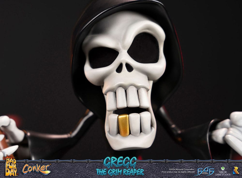 PREORDINE CHIUSO 06/2025 Conker: Conker's Bad Fur Day Statue Gregg the Grim Reaper 36 cm (PREORDINE NON CANCELLABILE)