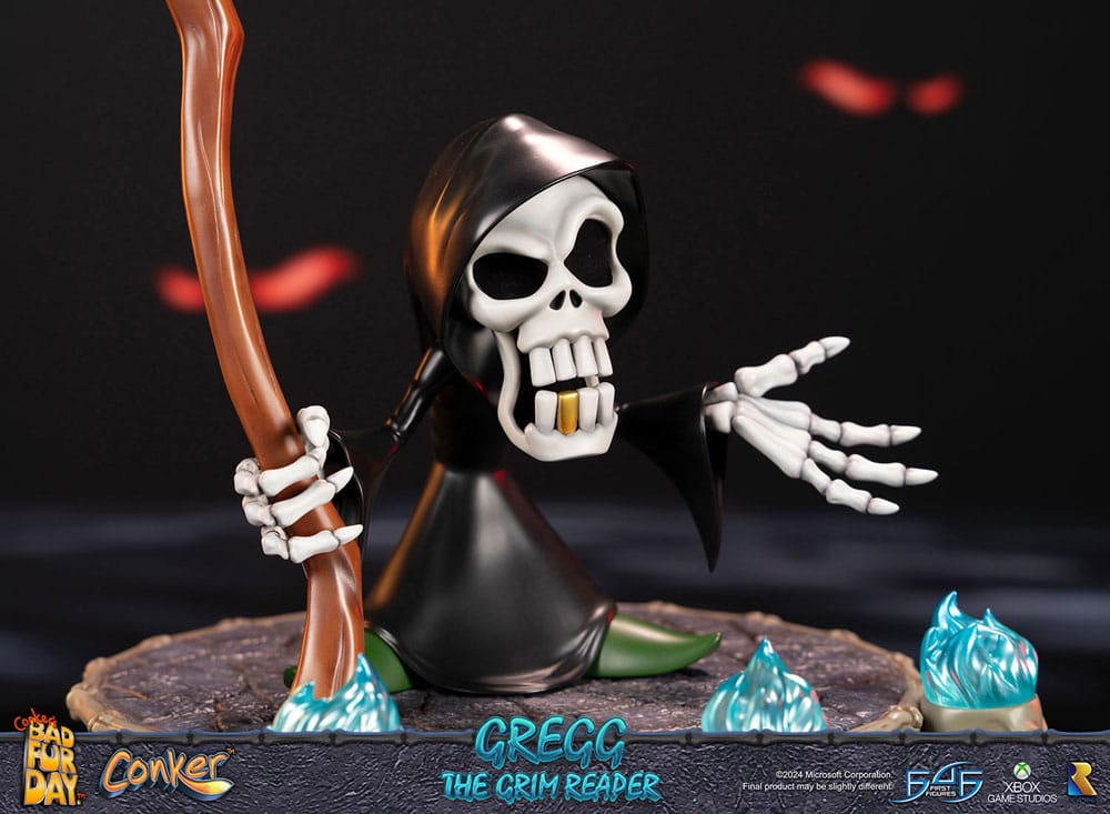 PREORDINE CHIUSO 06/2025 Conker: Conker's Bad Fur Day Statue Gregg the Grim Reaper 36 cm (PREORDINE NON CANCELLABILE)