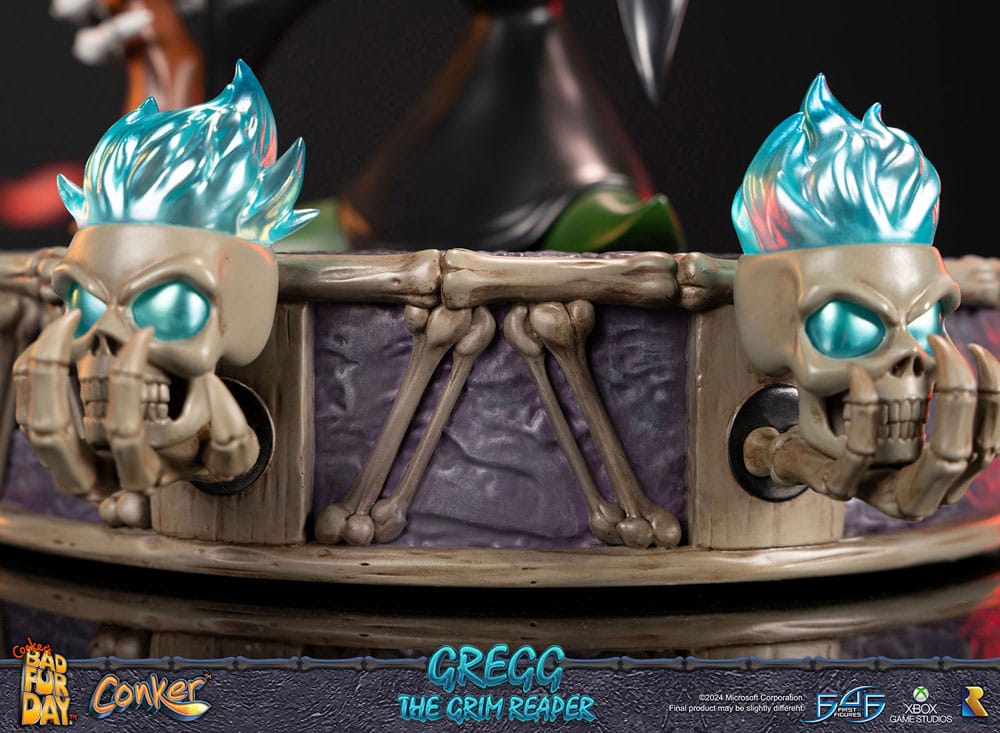 PREORDINE CHIUSO 06/2025 Conker: Conker's Bad Fur Day Statue Gregg the Grim Reaper 36 cm (PREORDINE NON CANCELLABILE)