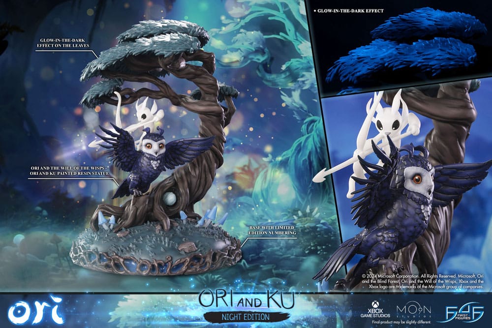 PREORDINE 06/2026 Ori and the Will of the Wisps Statue Ori and Ku Night Ver. 38 cm  (PREORDINE NON CANCELLABILE)