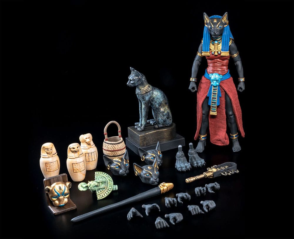 🧪 LAB | SU ORDINAZIONE Figura Obscura Actionfigur Bastet Black & Red