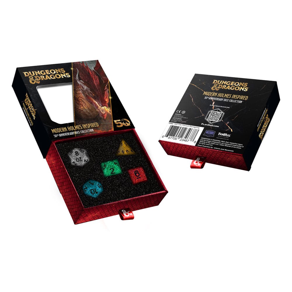 SU ORDINAZIONE Dungeons & Dragons Dice Set 50th Anniversary: Modern Holmes Inspired