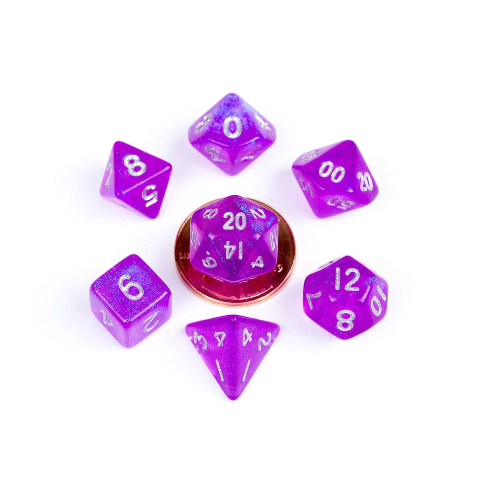 SU ORDINAZIONE FanRoll Mini Dice Set Stardust Purple (7)