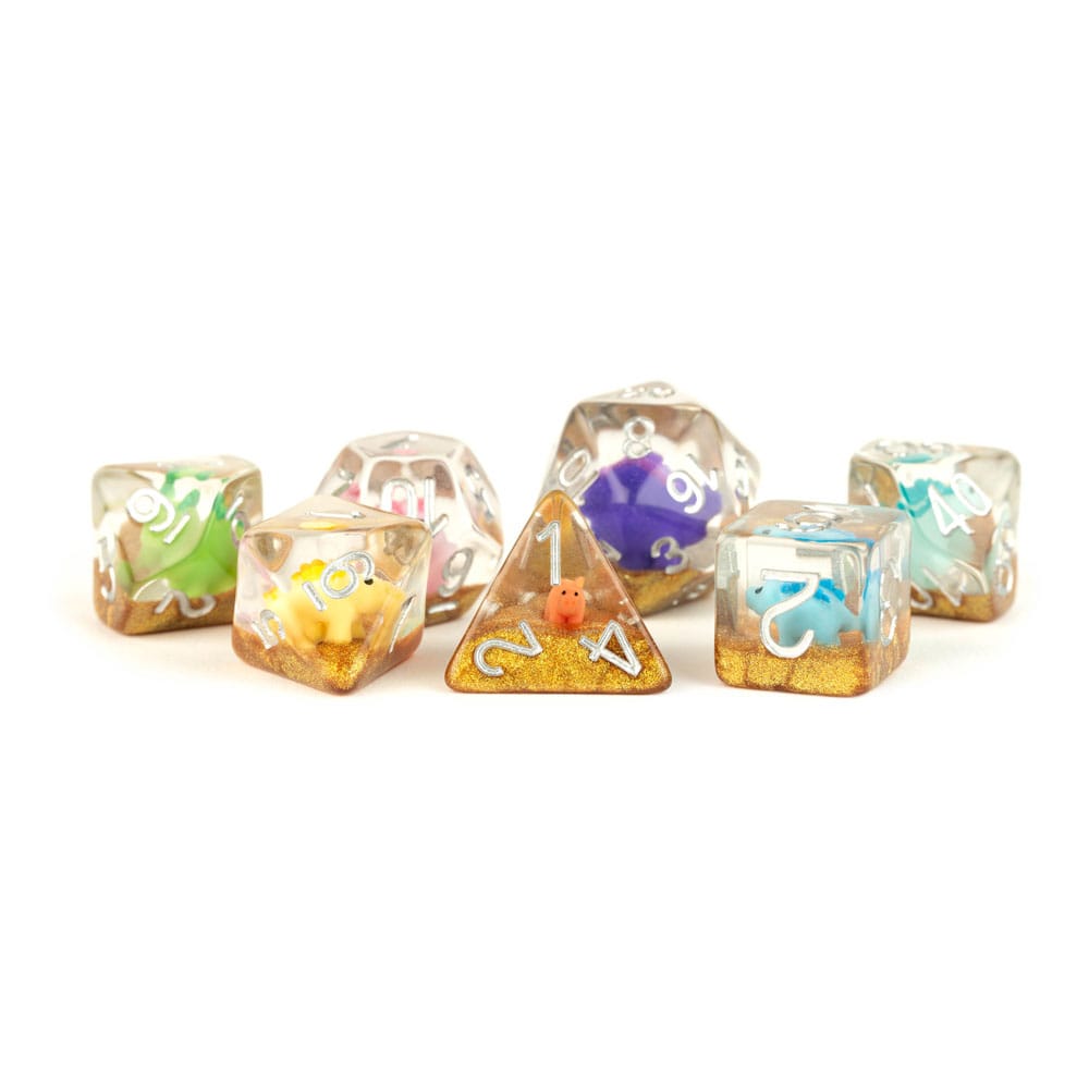 SU ORDINAZIONE FanRoll  Dice Set Rainbow Dinosaur (7)