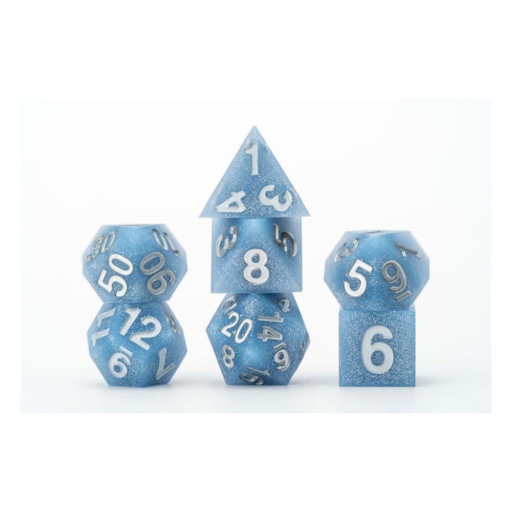 SU ORDINAZIONE FanRoll Sharp Edge Silicone Dice Set Glacial Debris (7)