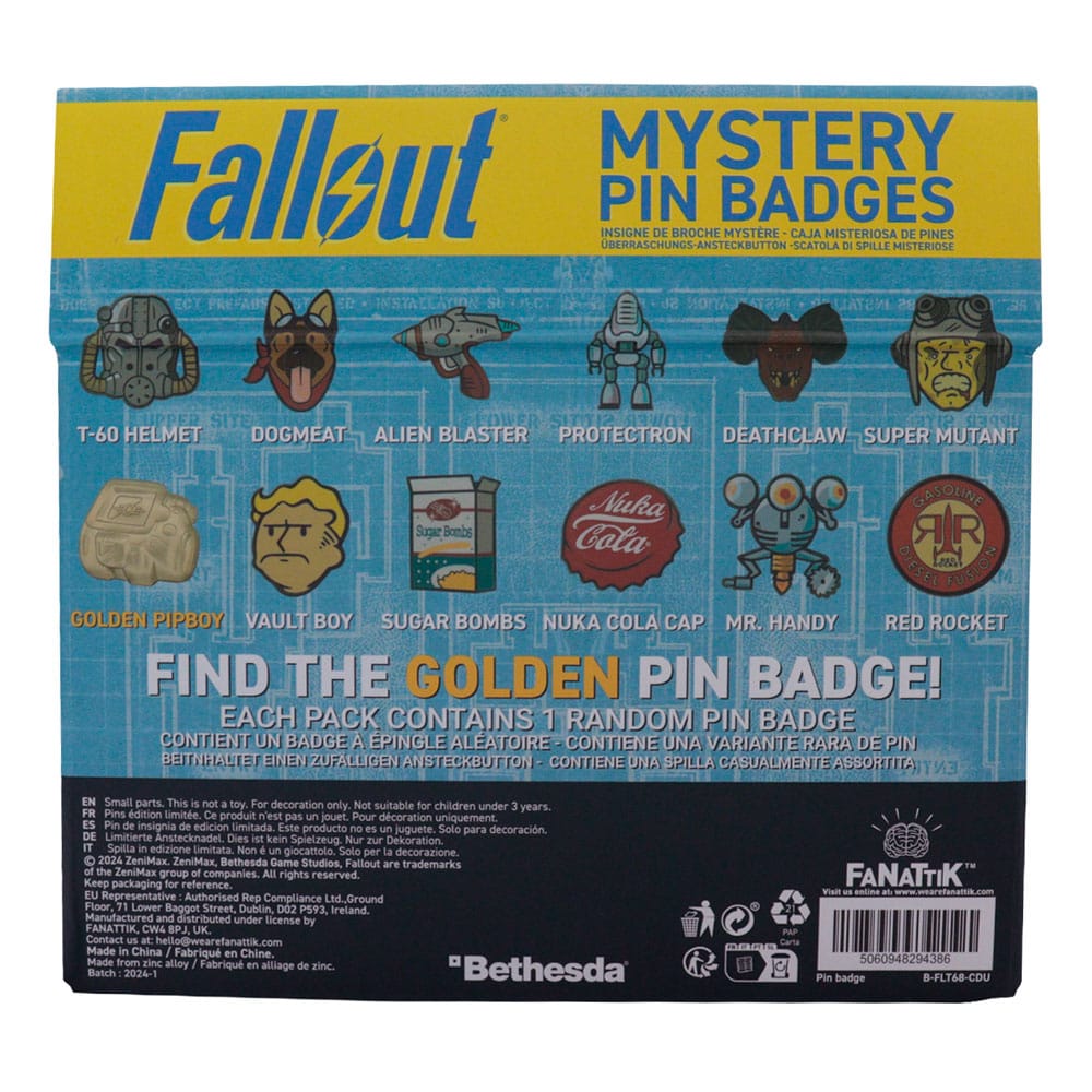 SU ORDINAZIONE Fallout World Pin Badge Display Mystery Pin Badge (12)