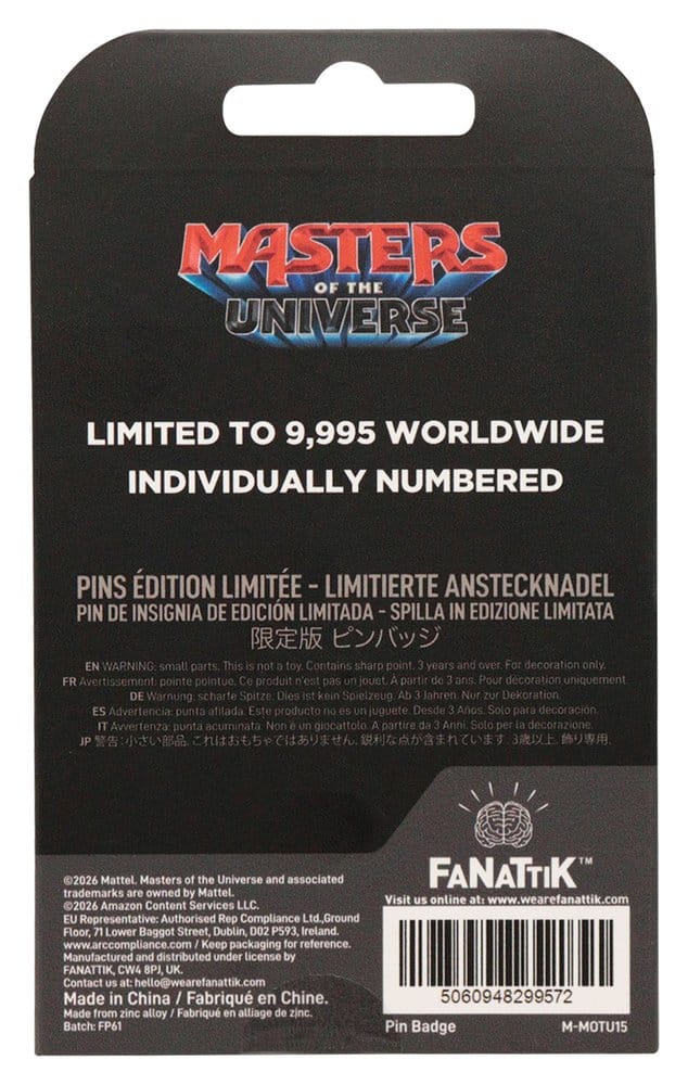 🧪 LAB | SU ORDINAZIONE Masters of the Universe 2026 Pin Badge He-Man Limited Edition