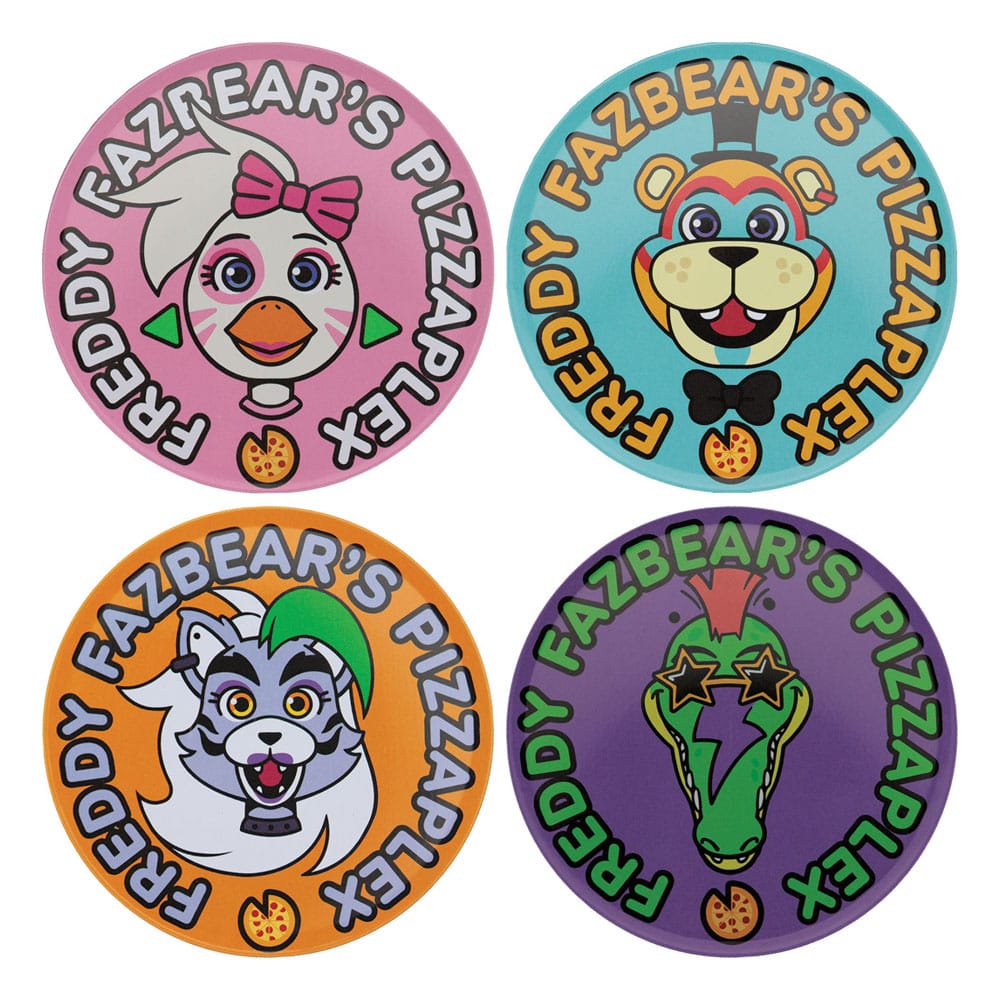 SU ORDINAZIONE Five Nights at Freddy's Coaster 4-Pack Printed Drinks *PREZZO SPECIALE*