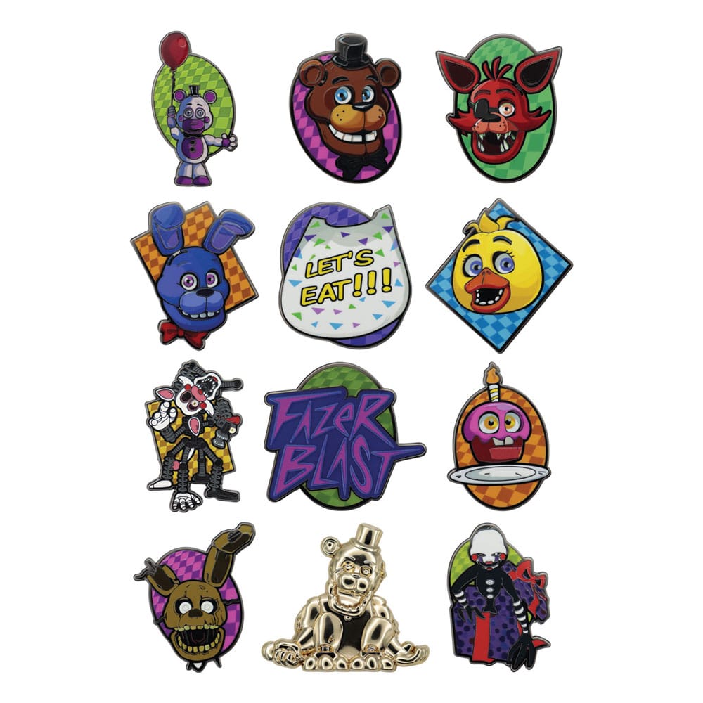 SU ORDINAZIONE Five Nights at Freddy´s Pin Badge Display Mystery Pin Badge (12)