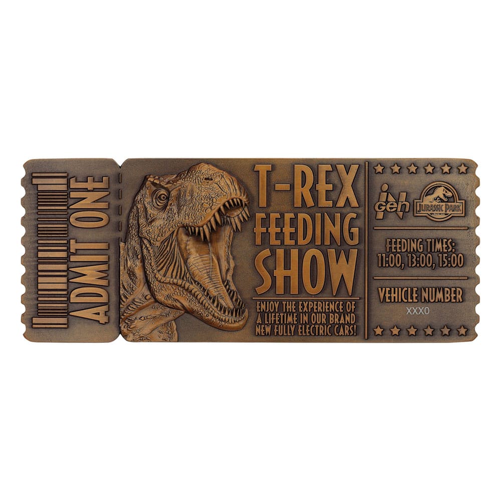MADE TO ORDER Jurassic Park Replica 1/1 Feeding Show Ticket
