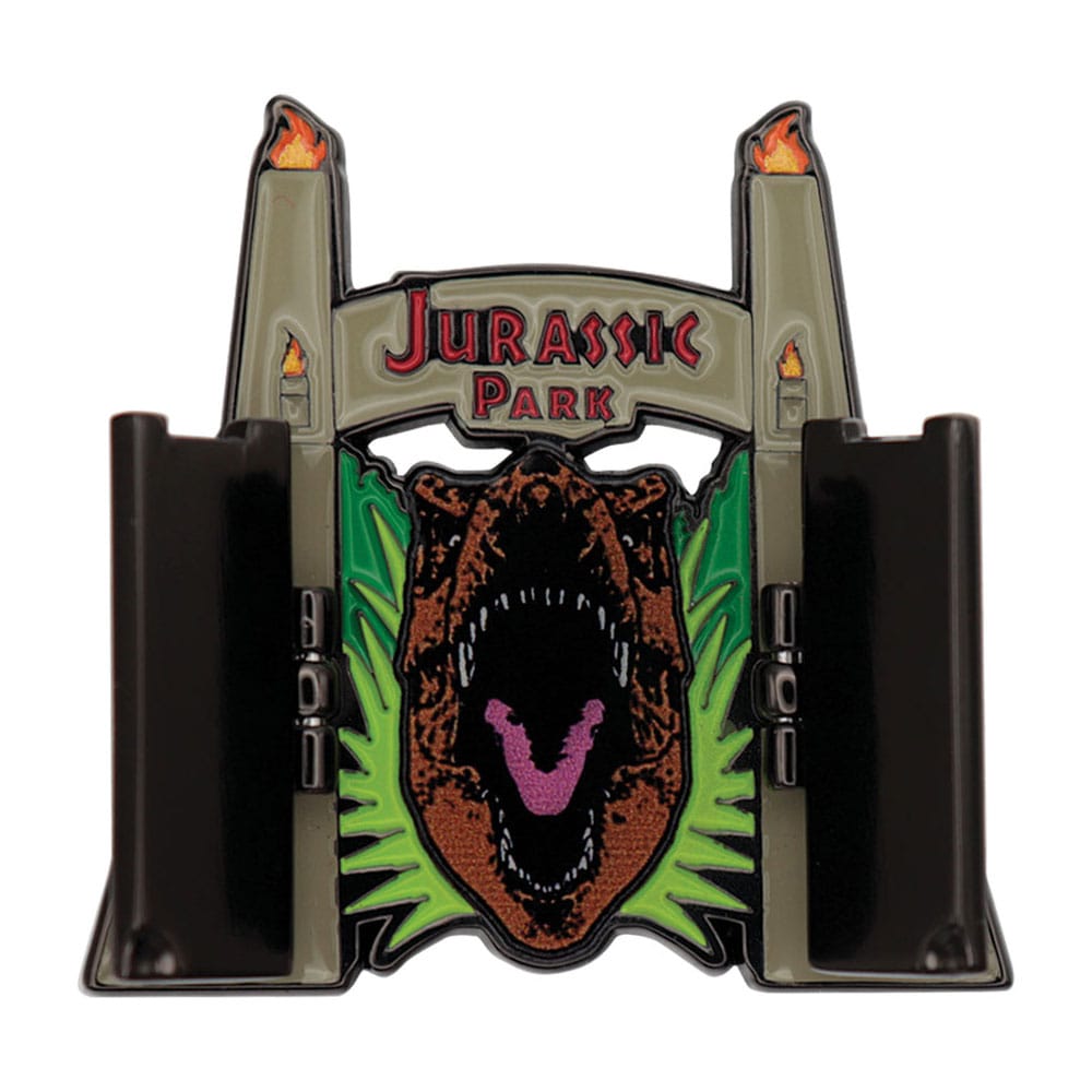 MADE TO ORDER Jurassic Park Pin Badge Gates Hinged