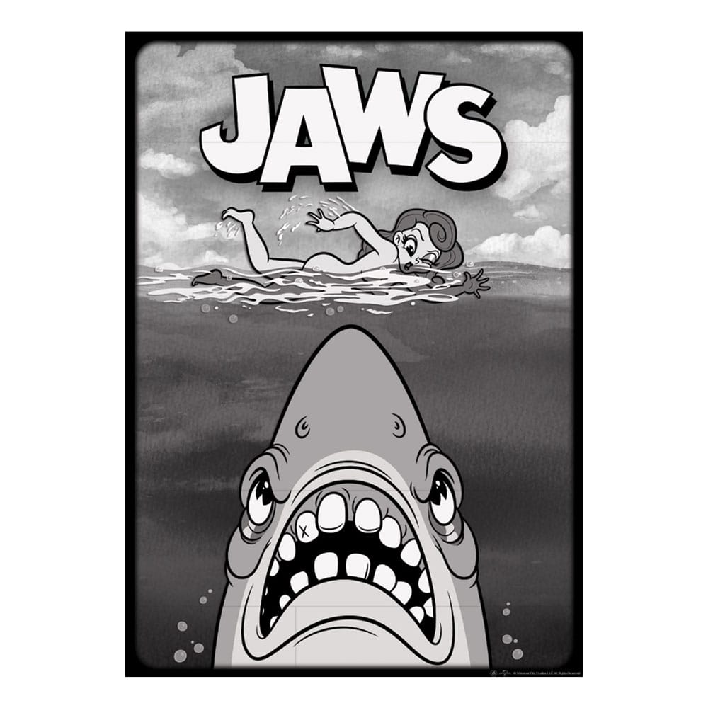 SU ORDINAZIONE Jaws Art Print Limited Edition 42 x 30 cm