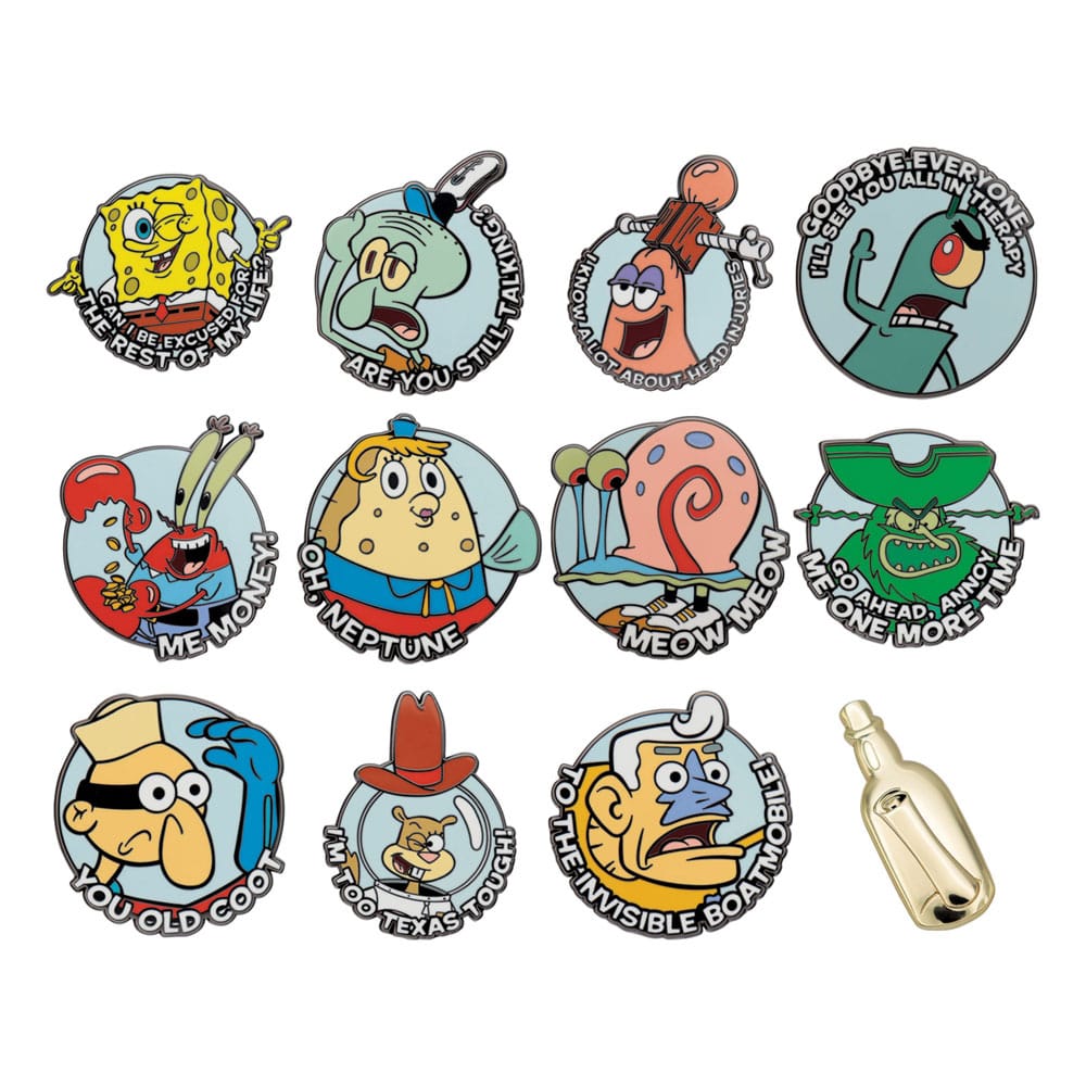 AUF BESTELLUNG gefertigt SpongeBob Schwammkopf Welt Pin Badge Display Mystery Pin Badge (12) *SONDERPREIS*