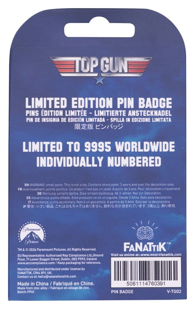 🧪 LAB | SU ORDINAZIONE Top Gun Pin Badge Moving Limited Edition