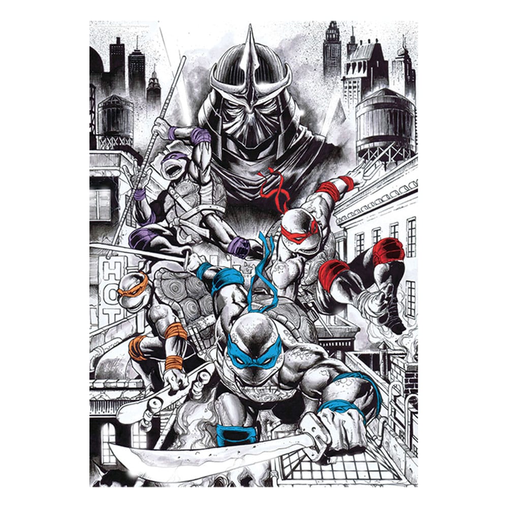 SU ORDINAZIONE Teenage Mutant Ninja Turtles Art Print 40th Anniversary Limited Edition 42 x 30 cm