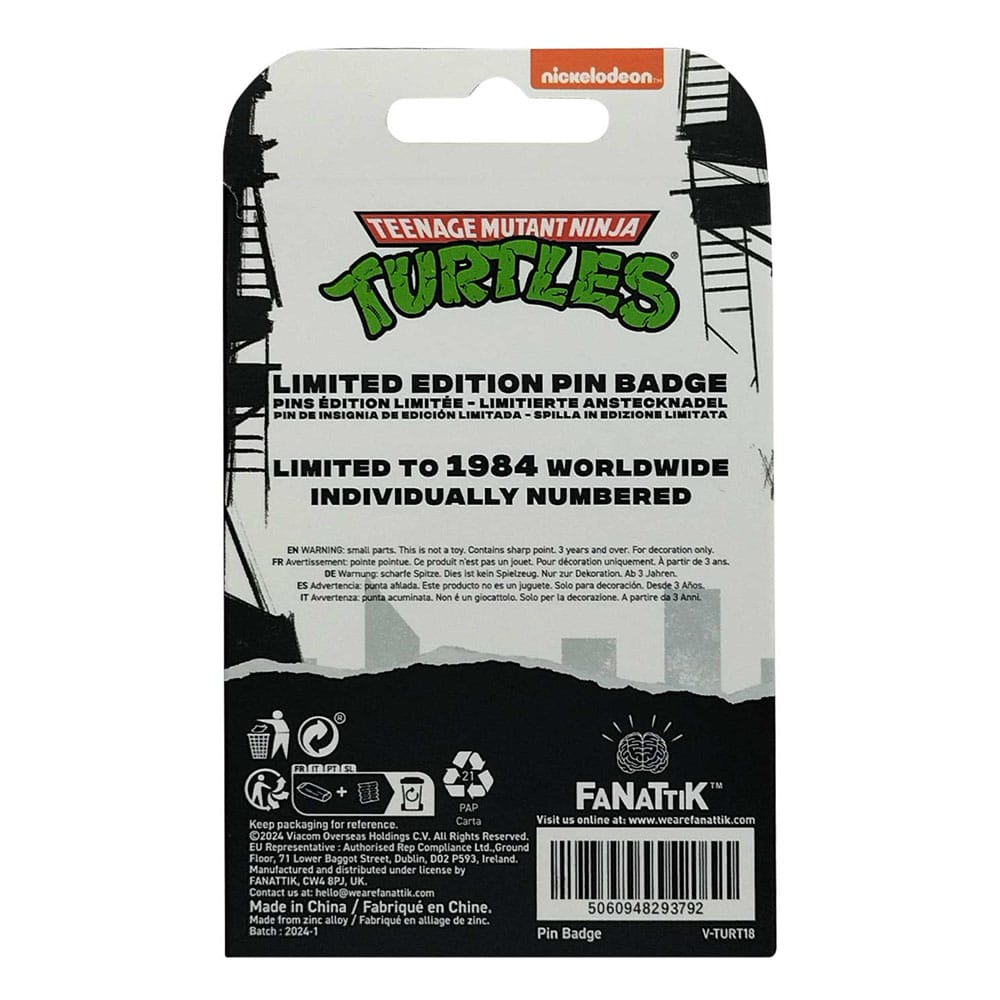🧪 LAB | SU ORDINAZIONE Teenage Mutant Ninja Turtles Pin Badge 40th Anniversary Limited Edition