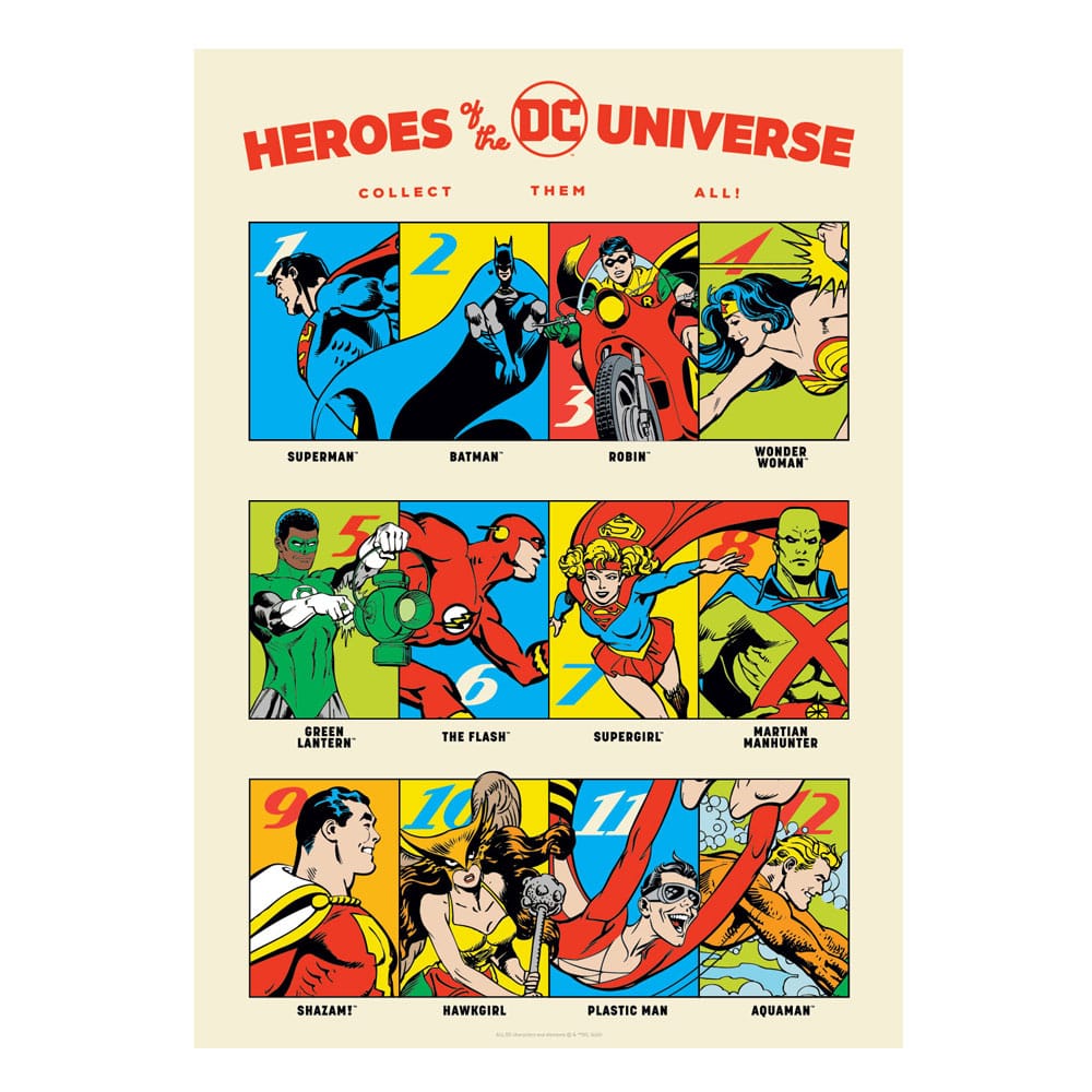 MADE TO ORDER DC Comis Art Print 90th Anniversary Heroes Limited Edition 42 x 30 cm
