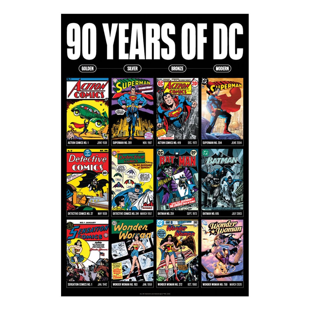 MADE TO ORDER DC Comis Art Print 90 Years Limited Edition 42 x 30 cm