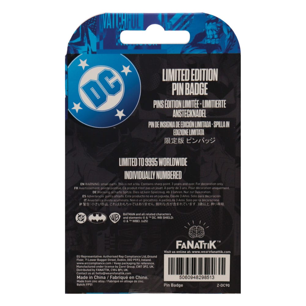 🧪 LAB | SU ORDINAZIONE DC Comics Pin Badge Batman Gotham City Guardian Limited Edition     