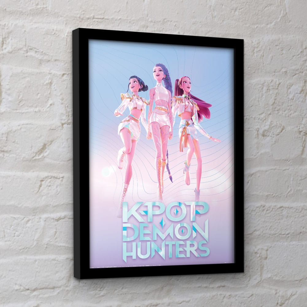 🧪 LAB | SU ORDINAZIONE KPop Demon Hunters Collector Print Framed Poster Trio