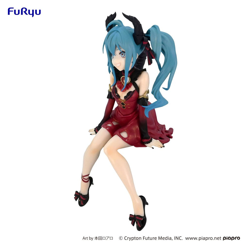 IN STOCK Hatsune Miku Noodle Stopper PVC Statue Hatsune Miku Villain Red Color ver. 16 cm