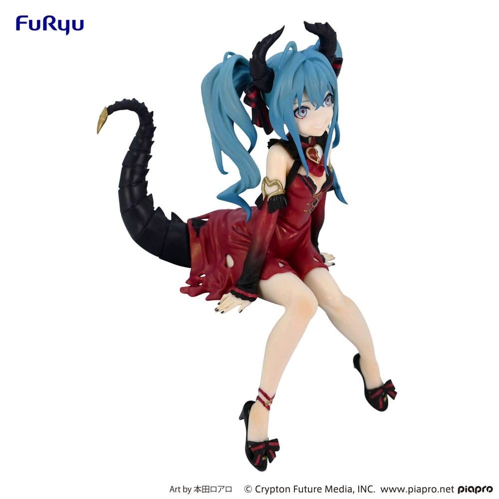 IN STOCK Hatsune Miku Noodle Stopper PVC Statue Hatsune Miku Villain Red Color ver. 16 cm