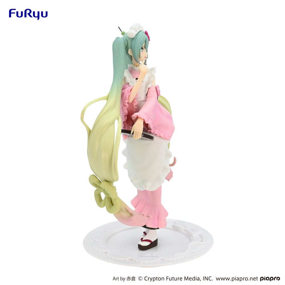 PREORDINE ESAURITO Hatsune Miku Exceed Creative PVC Statue Matcha Green Tea Parfait Cherry Blossom Ver. 20 cm