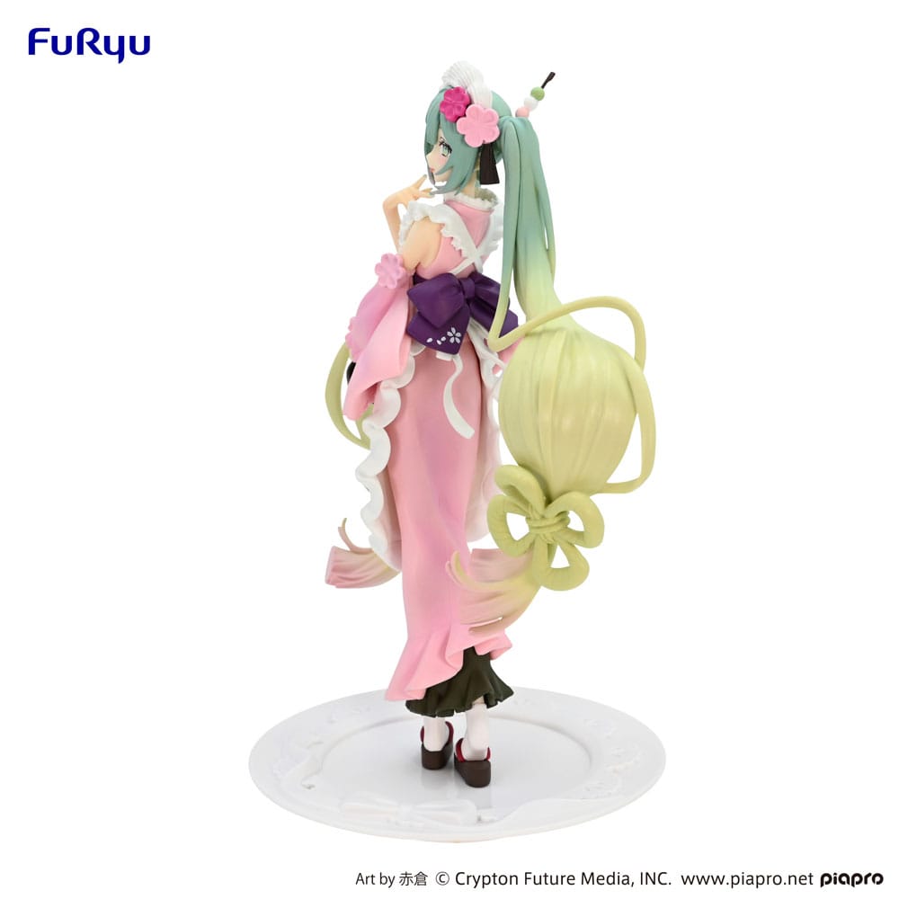 PREORDINE ESAURITO Hatsune Miku Exceed Creative PVC Statue Matcha Green Tea Parfait Cherry Blossom Ver. 20 cm