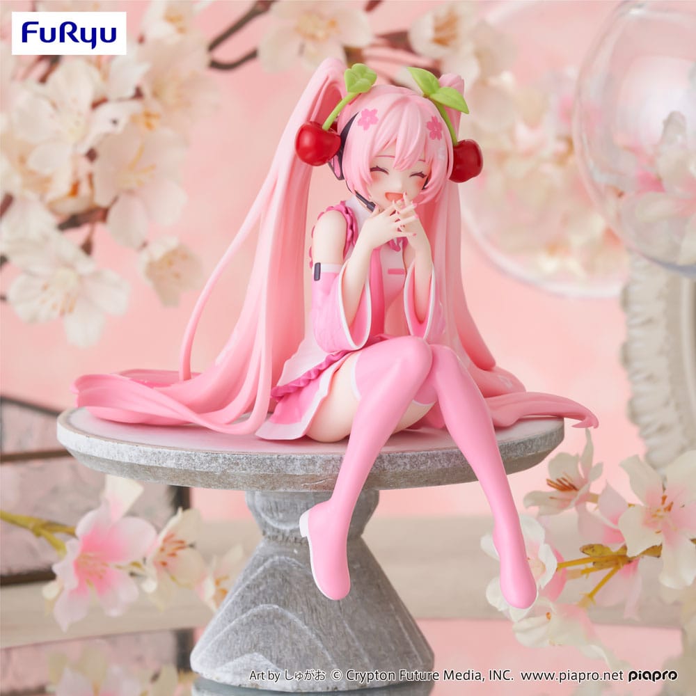 PREORDINE ESAURITO Hatsune Miku Noodle Stopper PVC Statue Sakura Miku 2023 Smile Ver. 12 cm