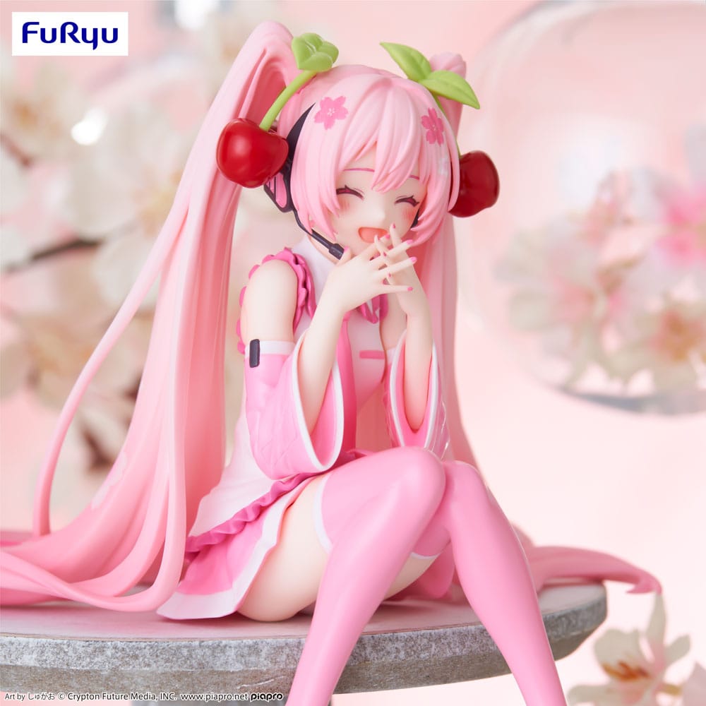 PREORDINE ESAURITO Hatsune Miku Noodle Stopper PVC Statue Sakura Miku 2023 Smile Ver. 12 cm
