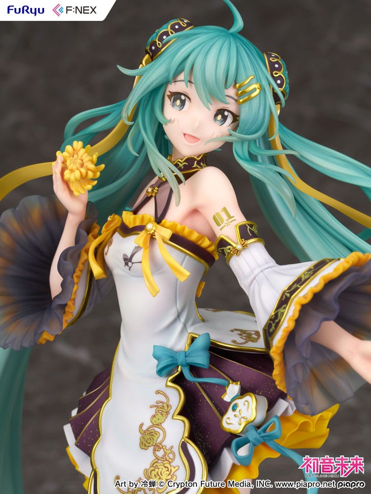 SU ORDINAZIONE Hatsune Miku F:NEX PVC Statue 1/7 Hatsune Miku Mid-Autumn Festival Ver. 27 cm 