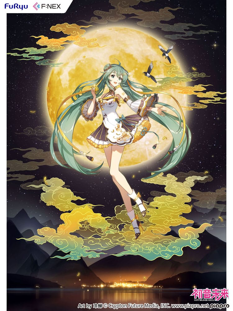 SU ORDINAZIONE Hatsune Miku F:NEX PVC Statue 1/7 Hatsune Miku Mid-Autumn Festival Ver. 27 cm 