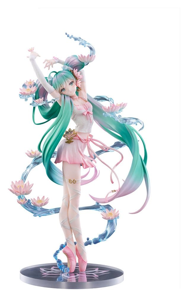 PREORDINE+ 01/2027 (NON CANCELLABILE) Hatsune Miku F:NEX PVC Statue 1/7 Water lily Ver. 27 cm