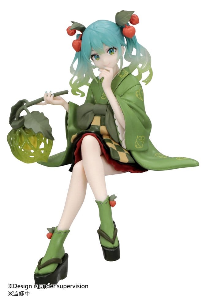 PREORDINE+ 04/2027 Hatsune Miku Noodle Stopper PVC Figure Flower Fairy Winter Cherry Green Color Ver. 15 cm